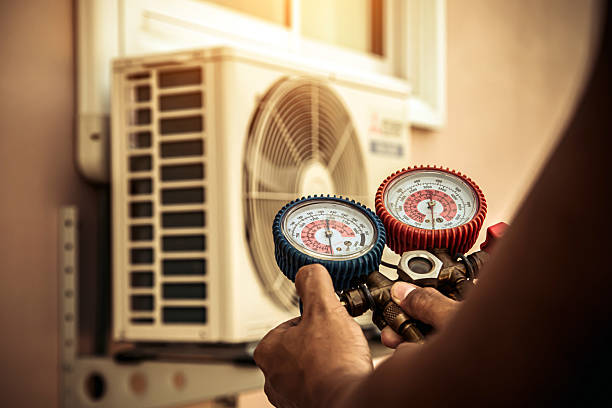 Professional Hvac technician working in Denver, NC